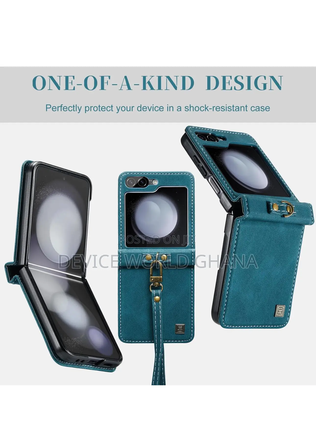 Autspace Leather Case for Samsung Z Flip 7, Z Flip 6 and 5