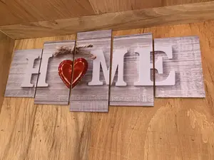 Canvas 3d Panels De Home Red Heart Frames