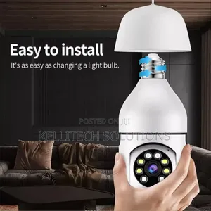 360° Wifi Bulb Cctv Camera With Android And Ios Free App