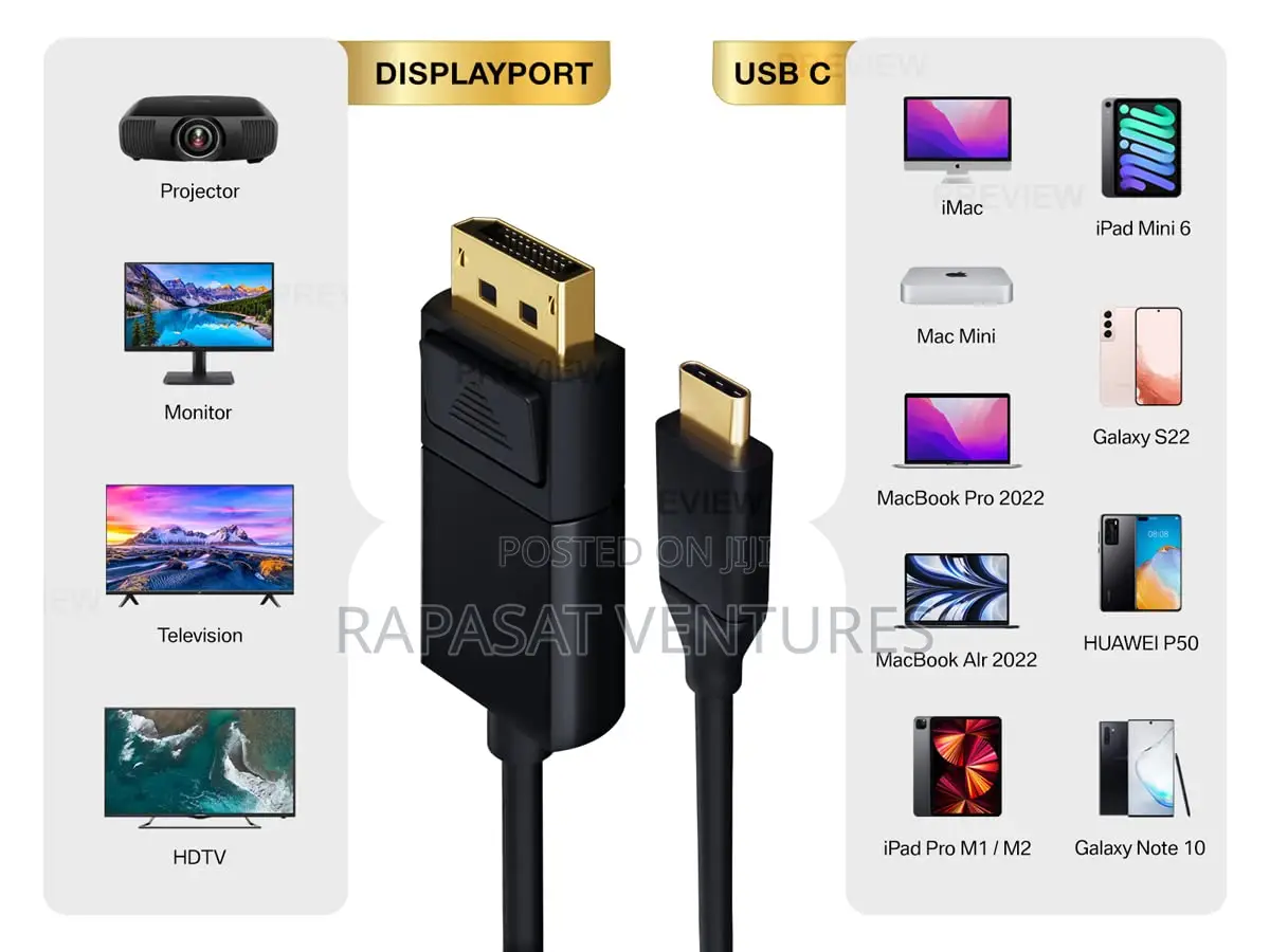 Usb-C Male to DP Male Cable 1.8M