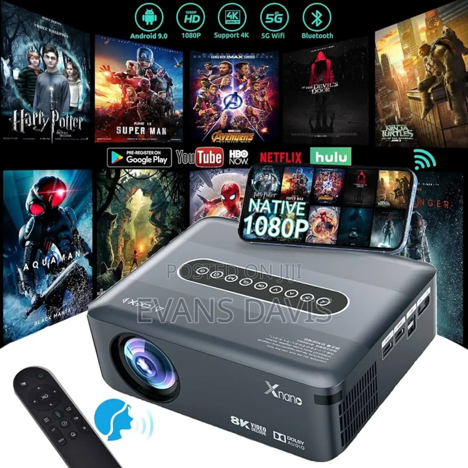 Android 9.0 8K Smart Projector