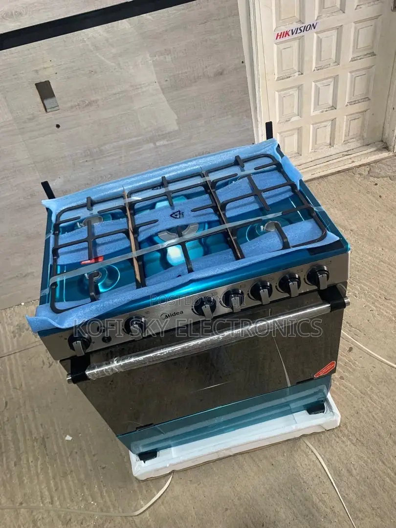 Check Smart Midea 5burner Gas Cooker Oven Grill