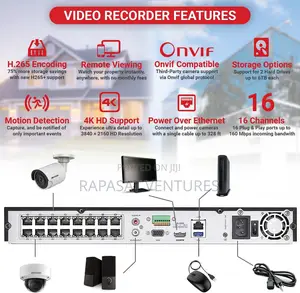 Hikvision Ds-7616ni-/16p H.265 16-Channel Poe NVR