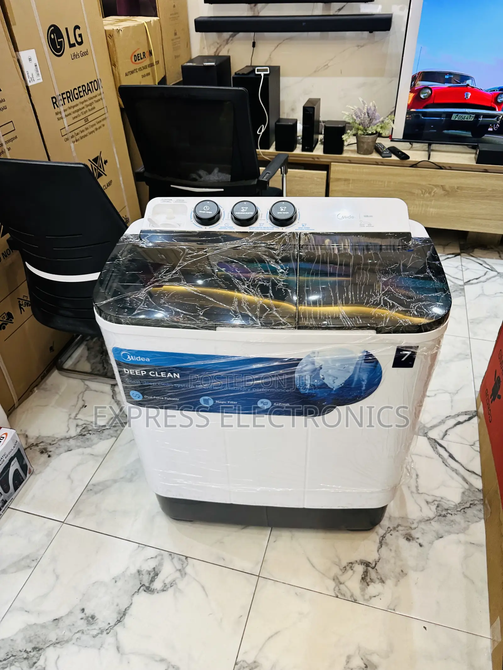 7kg Top Load Washing Machine Midea White Twintub