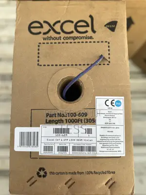 Excel Cat6 Pure Copper Utp Cable 305m Violet Color Bx305m