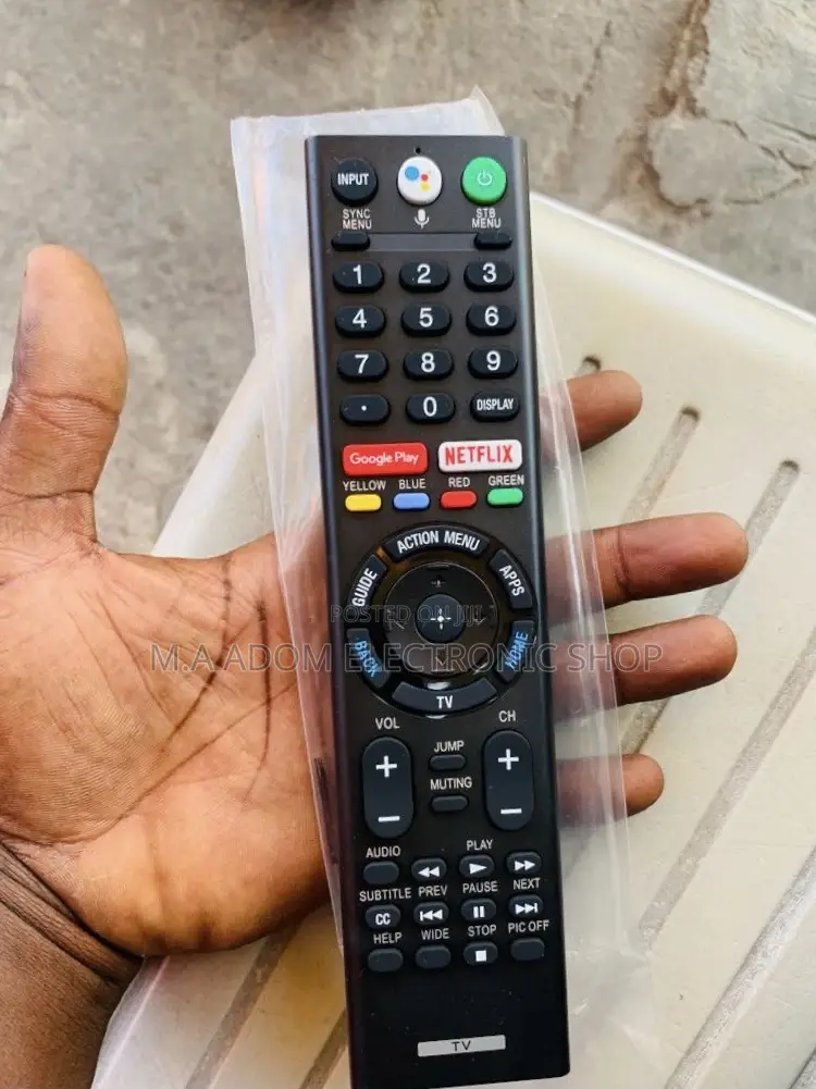 Authentic Sony Smart Remote With Voice Control Button(Black)