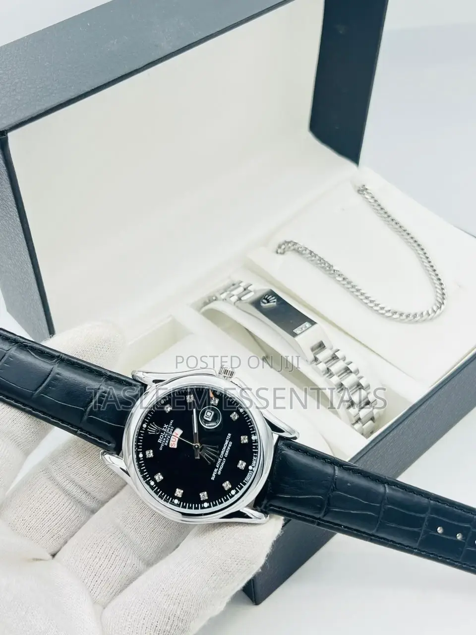Rolex Day-Date Leather Combination