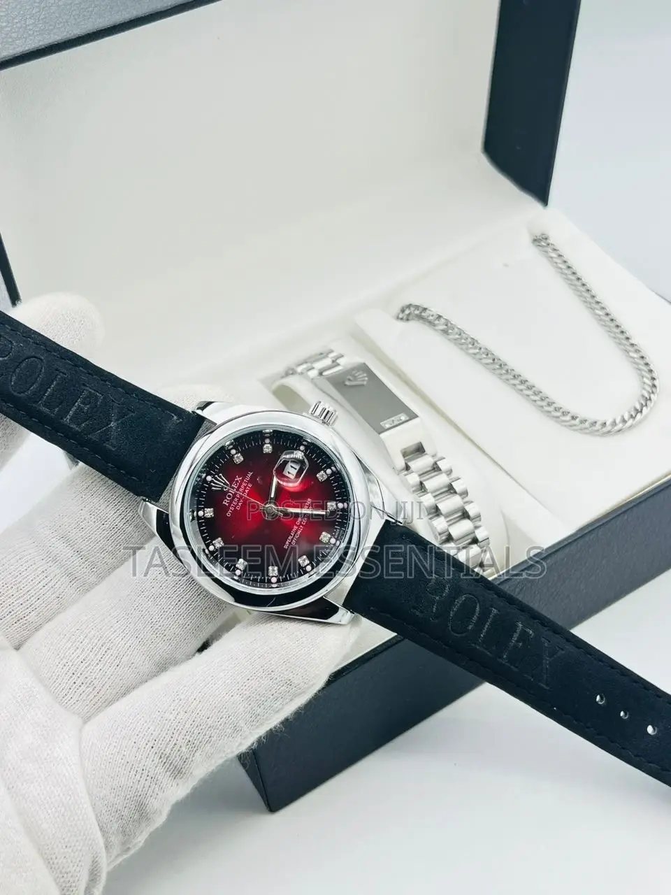 Rolex Day-Date Leather Combination