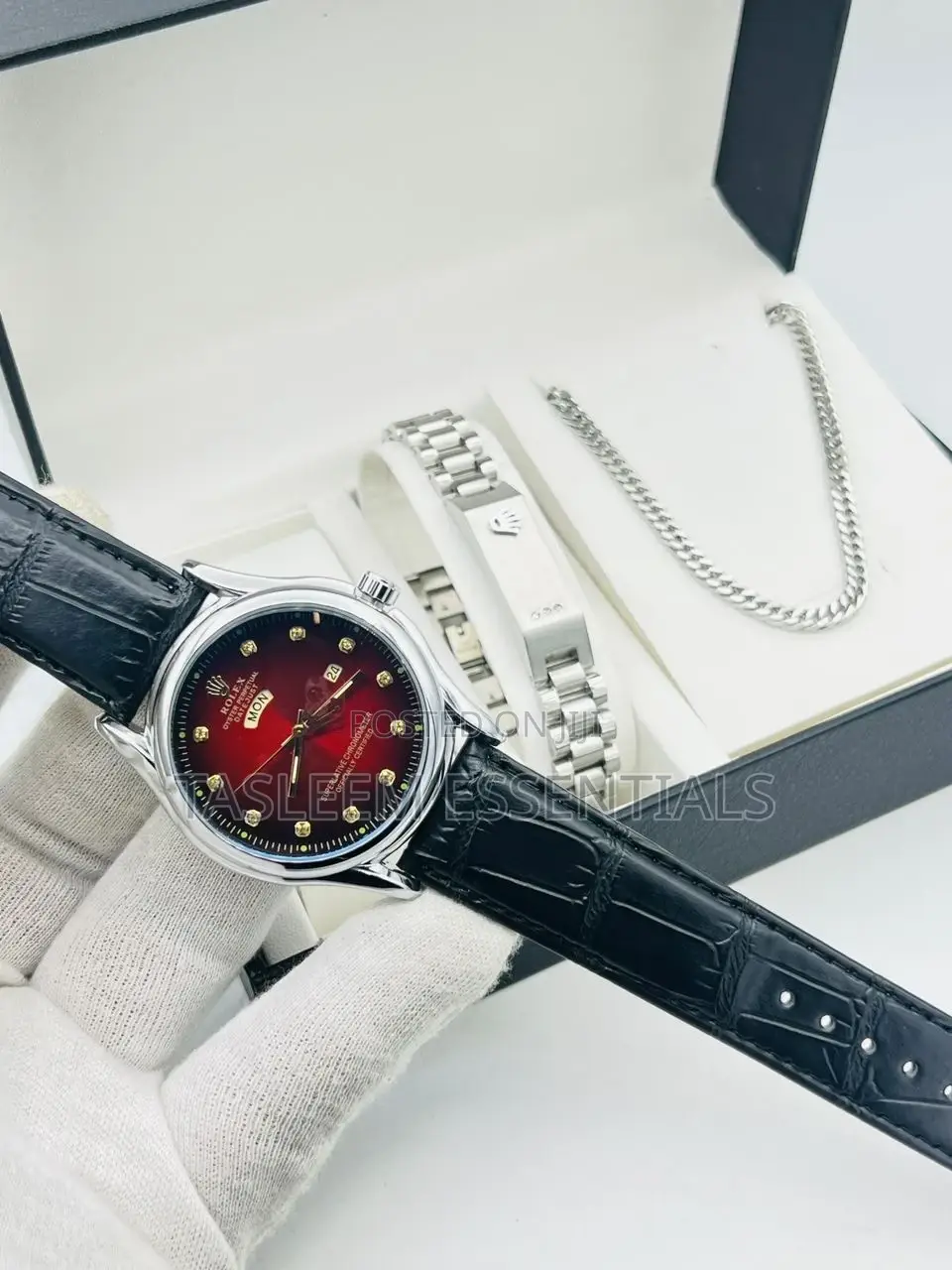 Rolex Day-Date Leather Combination