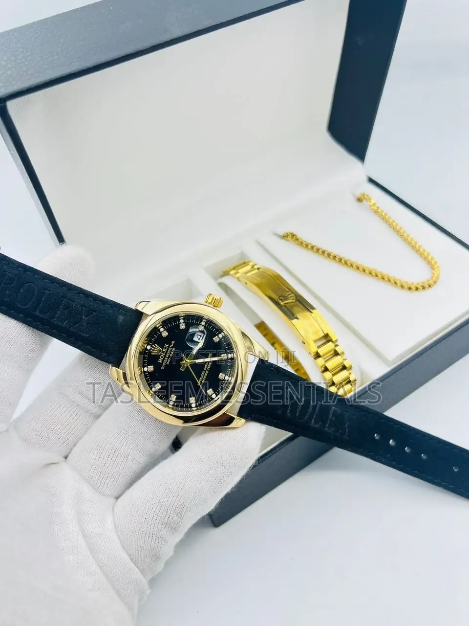Rolex Day-Date Leather Combination