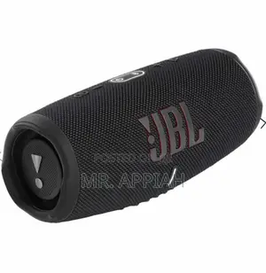 Sleek JBL Charge 5 Portable Bluetooth Speaker(Black).