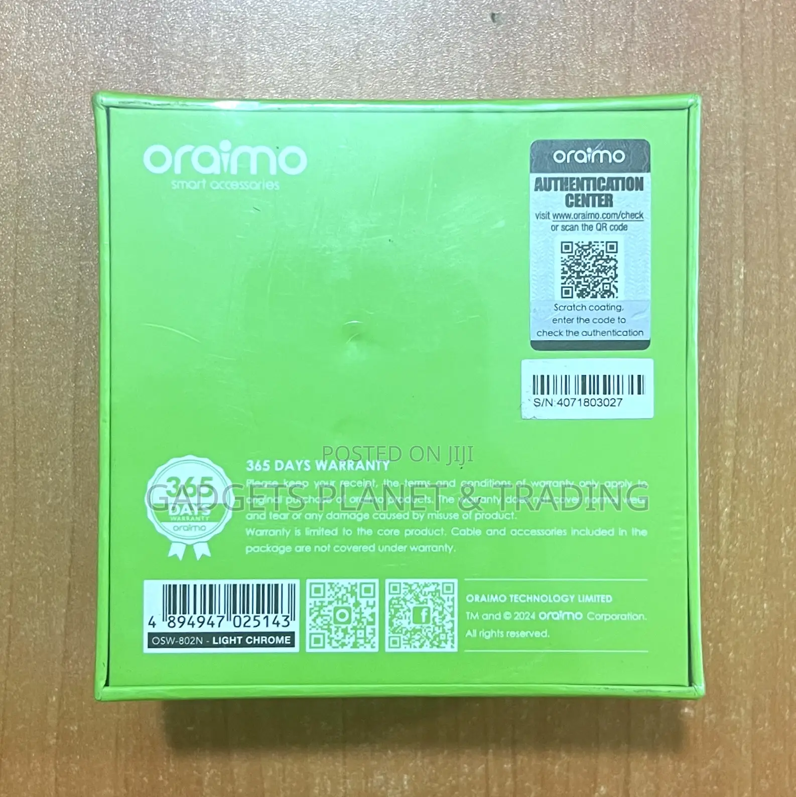 Oraimo Nova v 2.01” Hd Smart Watch - Osw-802n