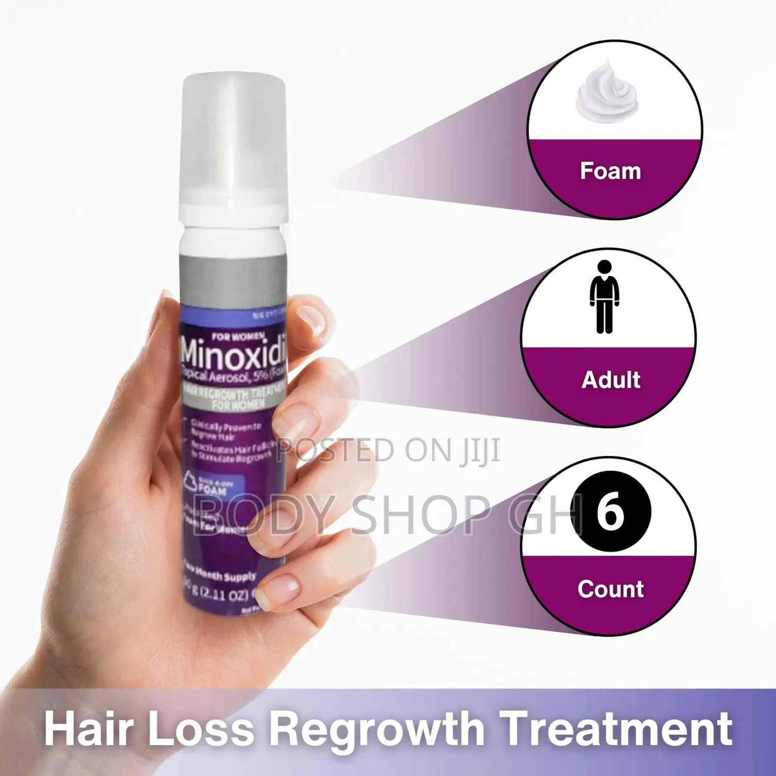 Kirkland Minoxidil Foam for Women Hair Loss Treatment