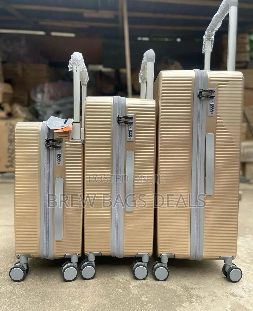Original Jony Wide Puller Fiber Anticrack 3set Gold Suitcase