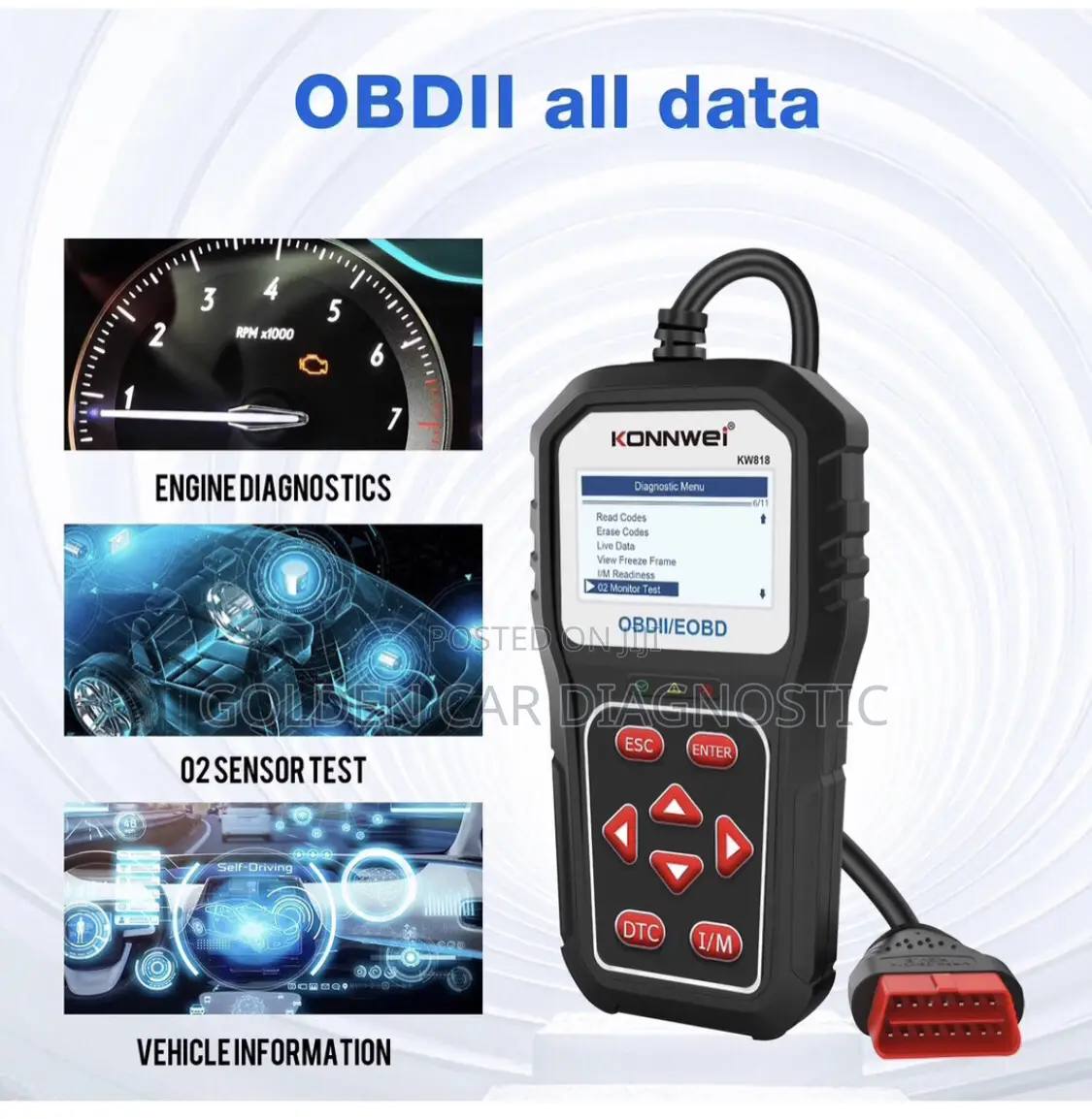 Konnwei KW818 OBD Car Diagnostic Scanner