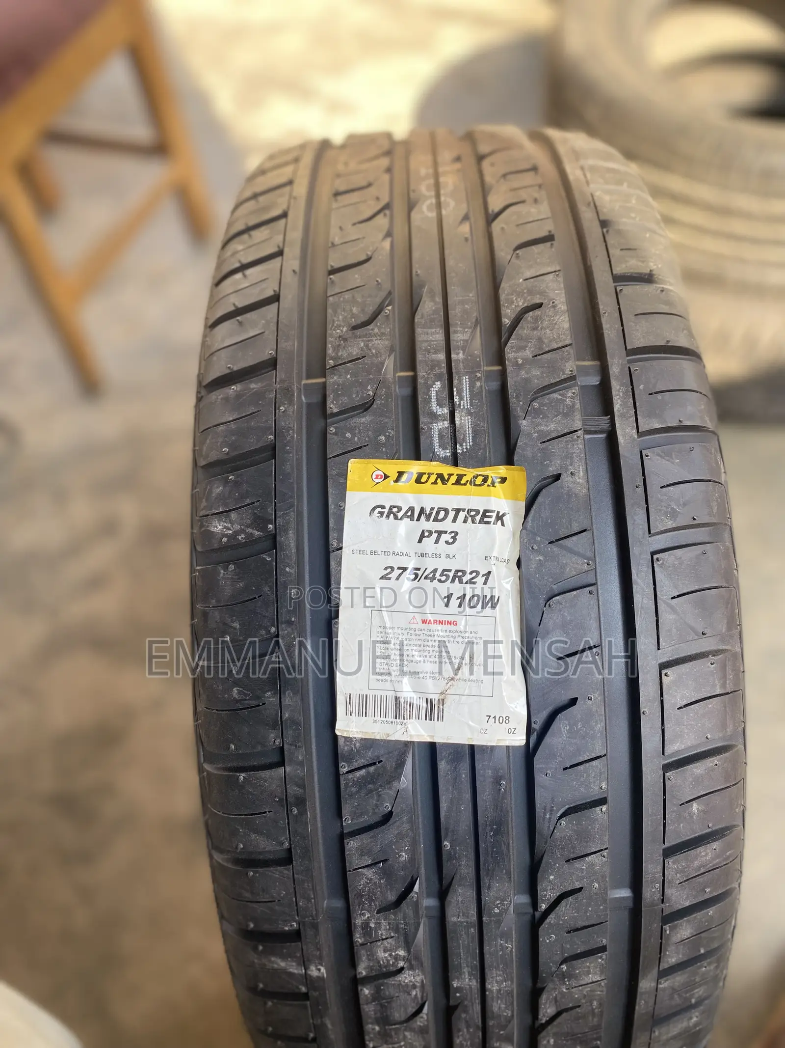 275/45r21 Dunlop Grandtrek PT3 Tire