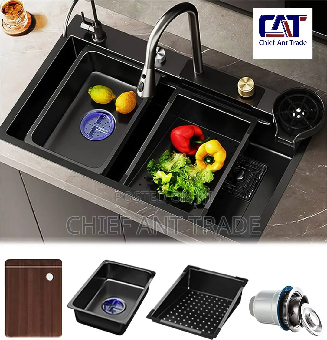 Waterfall Kitchen Sink. Luxury. 7546