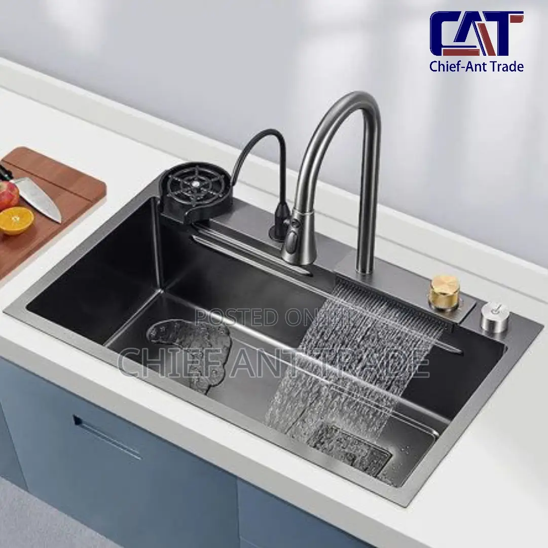 Waterfall Kitchen Sink. Luxury. 7546