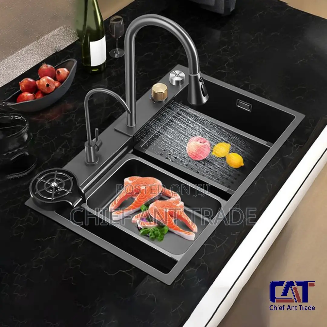 Waterfall Kitchen Sink. Luxury. 7546