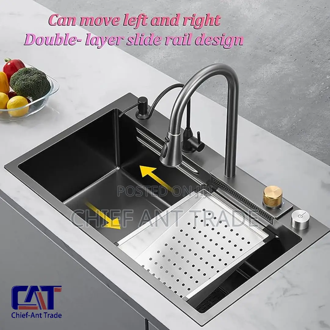 Waterfall Kitchen Sink. Luxury. 7546