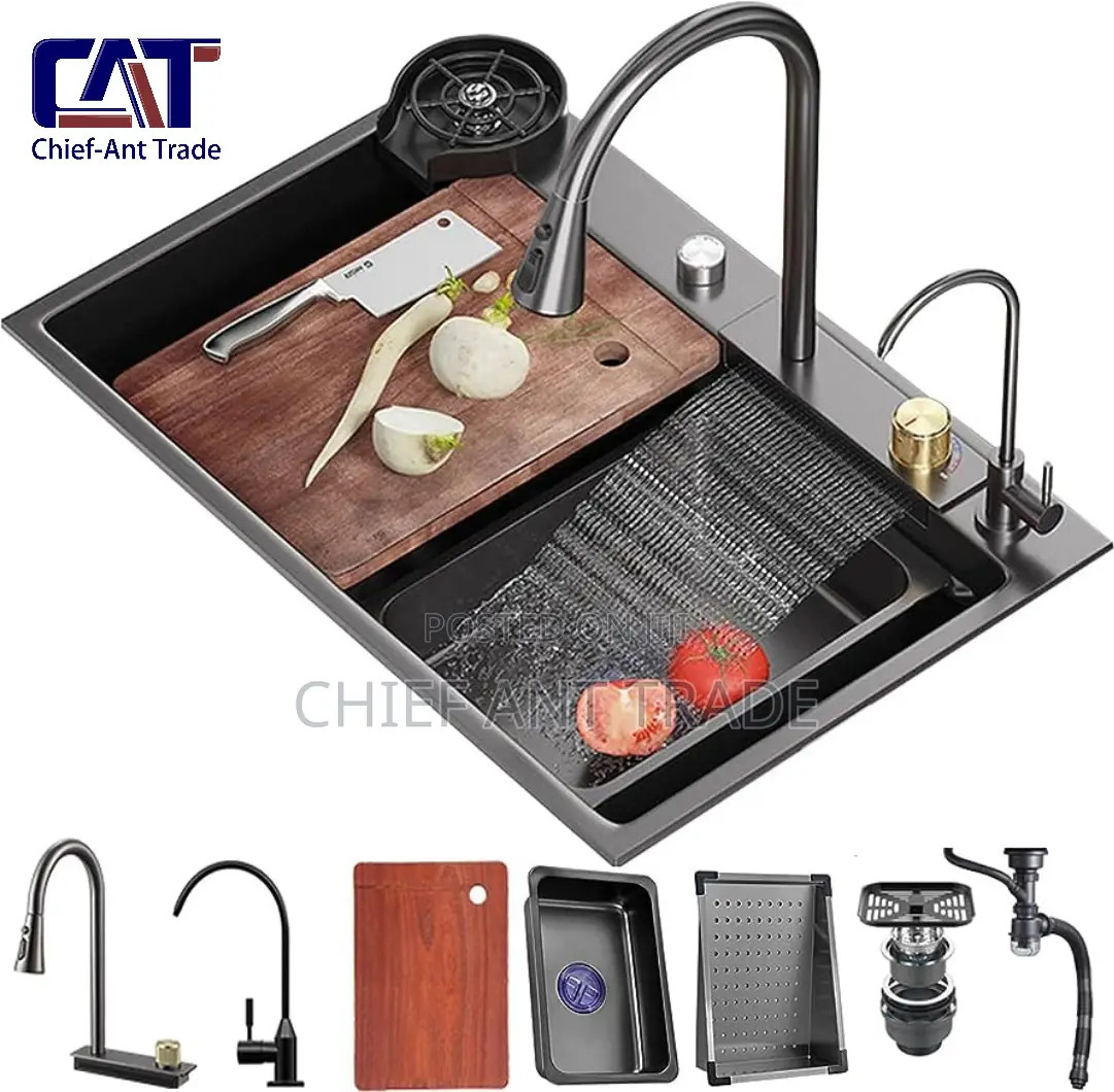 Waterfall Kitchen Sink. Luxury. 7546