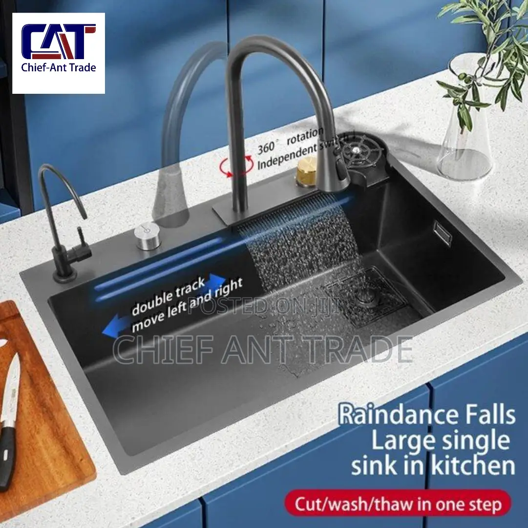 Waterfall Kitchen Sink. Luxury. 7546