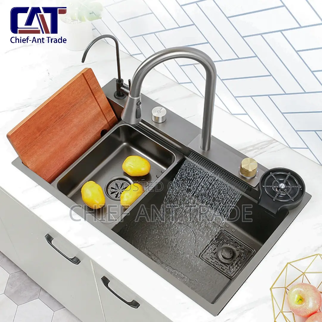 Waterfall Kitchen Sink. Luxury. 7546