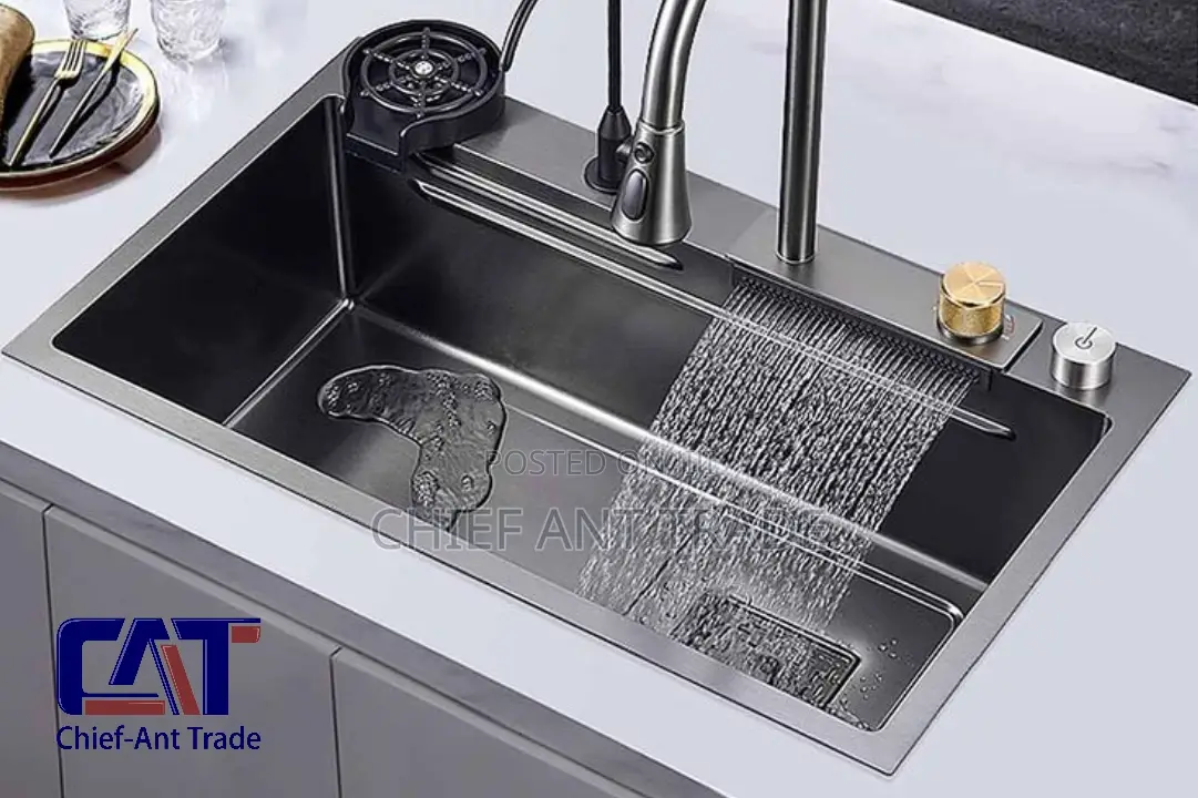 Waterfall Kitchen Sink. Luxury. 7546