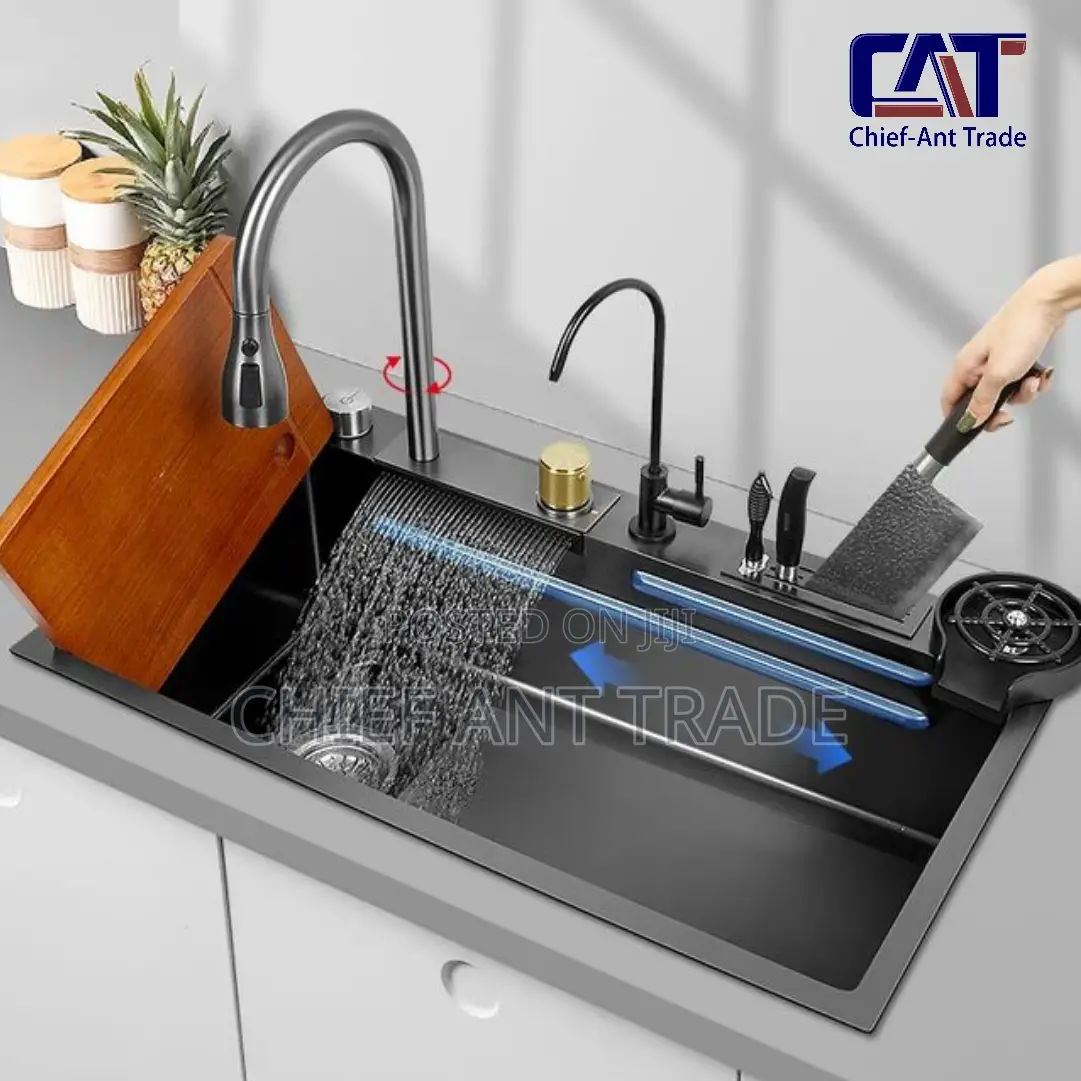 Waterfall Kitchen Sink. Luxury. 7546
