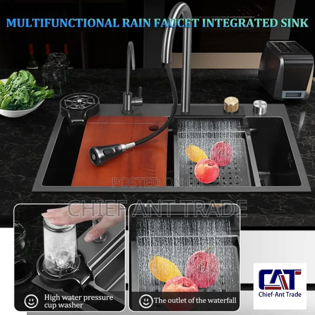 Waterfall Kitchen Sink. Luxury. 7546