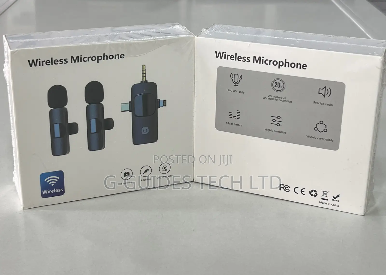3 in 1 Wireless Lavalier Microphone for iPhone/Android/3.5mm