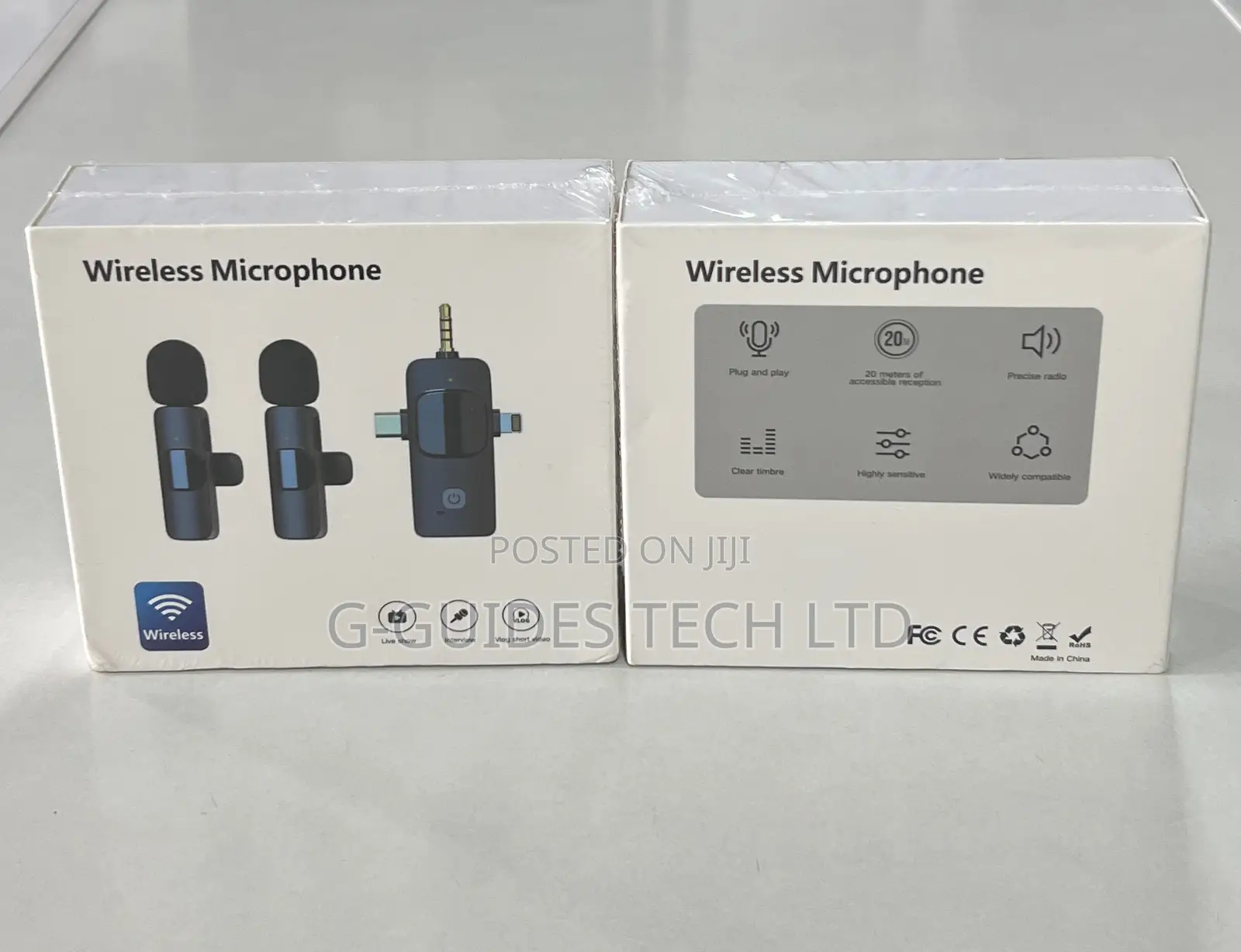 3 in 1 Wireless Lavalier Microphone for iPhone/Android/3.5mm