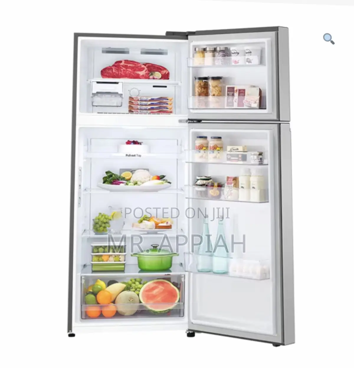 Sleek LG GN-B312PLGB Top Freezer Electric Fridge(315L)Gray.