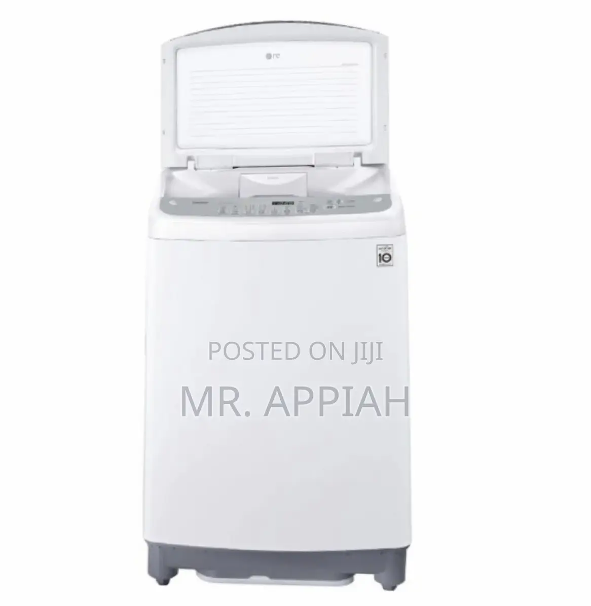 Sleek LG T1066NEFV Top Load Electric Washing Machine.