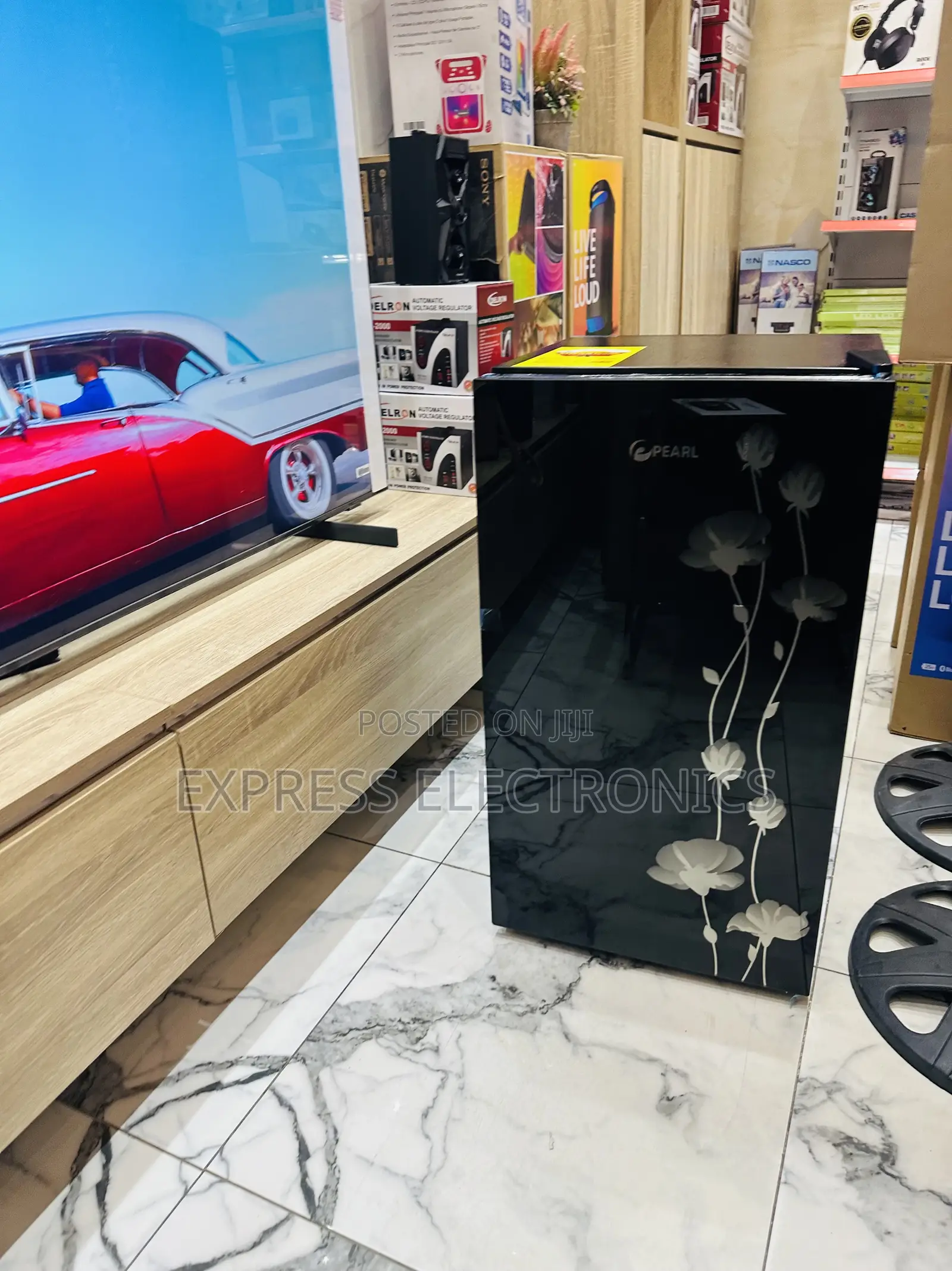 PF-109 Black Single Door Fridge Pearl