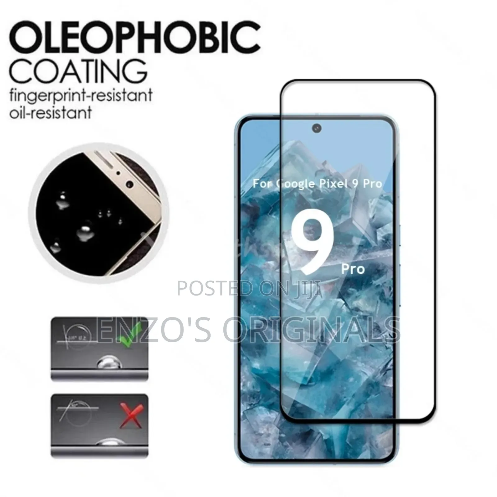 Google Pixel 9, 9XL and 9pro Full Glass Screen Protector 9H