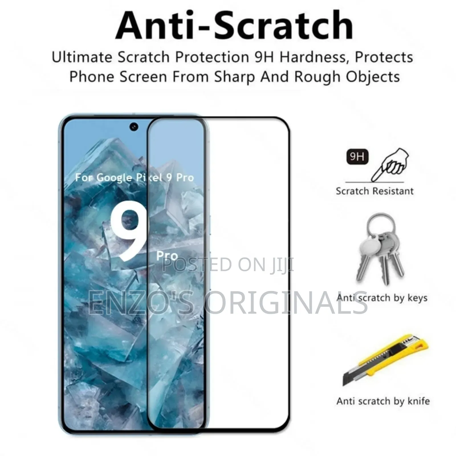 Google Pixel 9, 9XL and 9pro Full Glass Screen Protector 9H