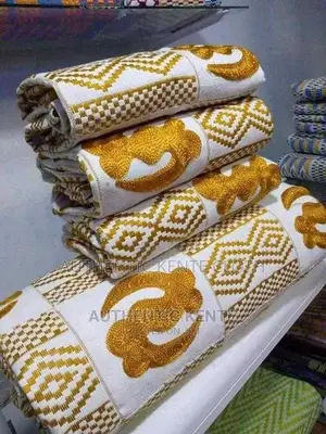 Latex 2026 White Gold Original Gye-Nyame Kente