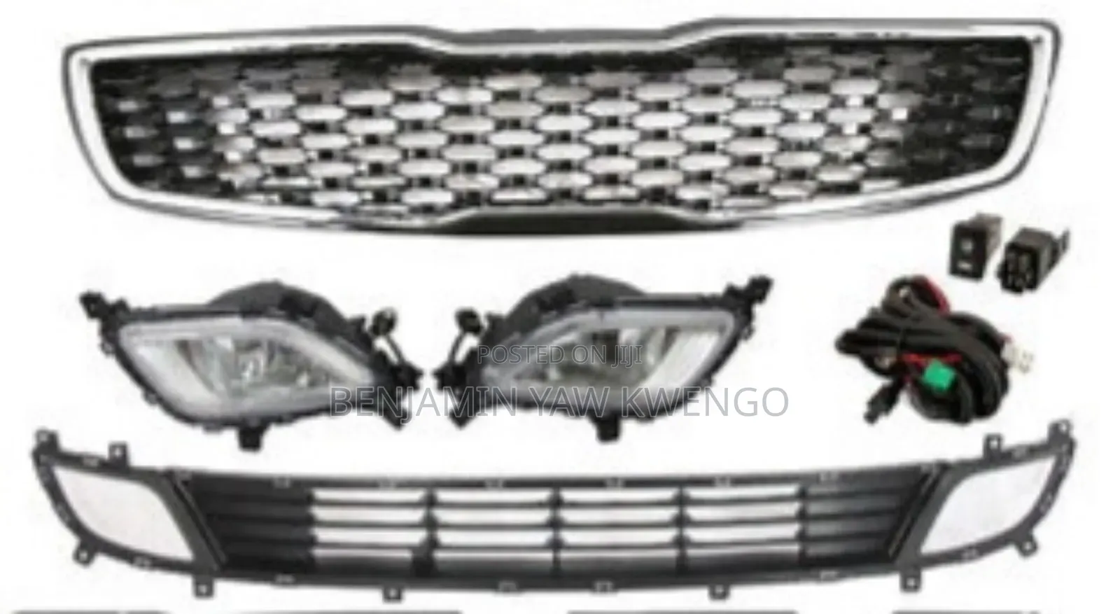 Kia Cereto 2017 Bumper Grille and Foglamp Set