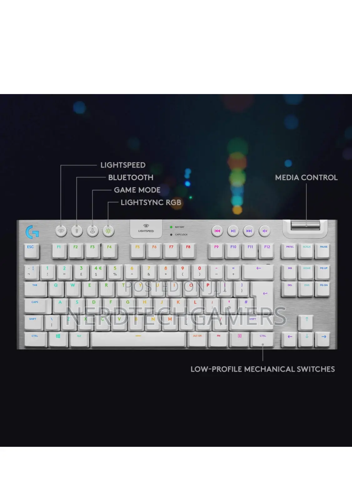 Logitech - G915 TKL Tenkeyless LIGHTSPEED Gaming Keyboard