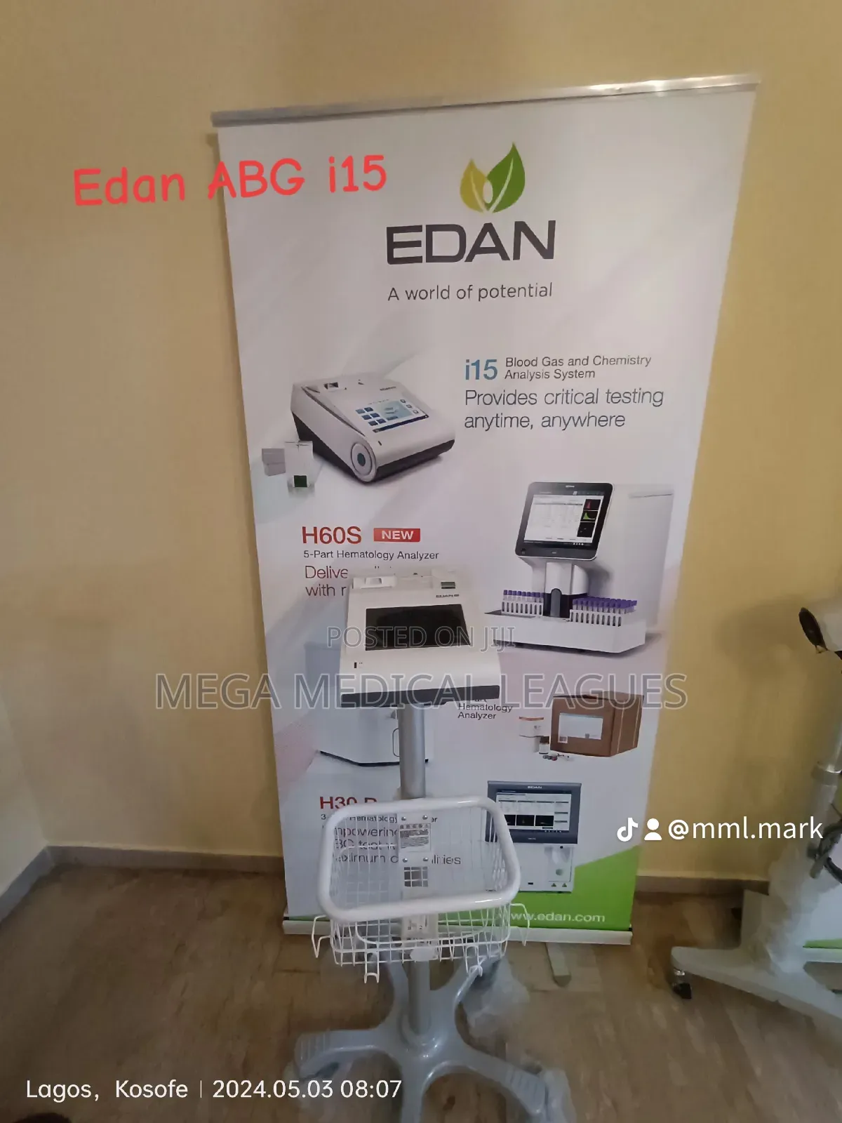 Edan I15 ABG Blood Gas Analyzer