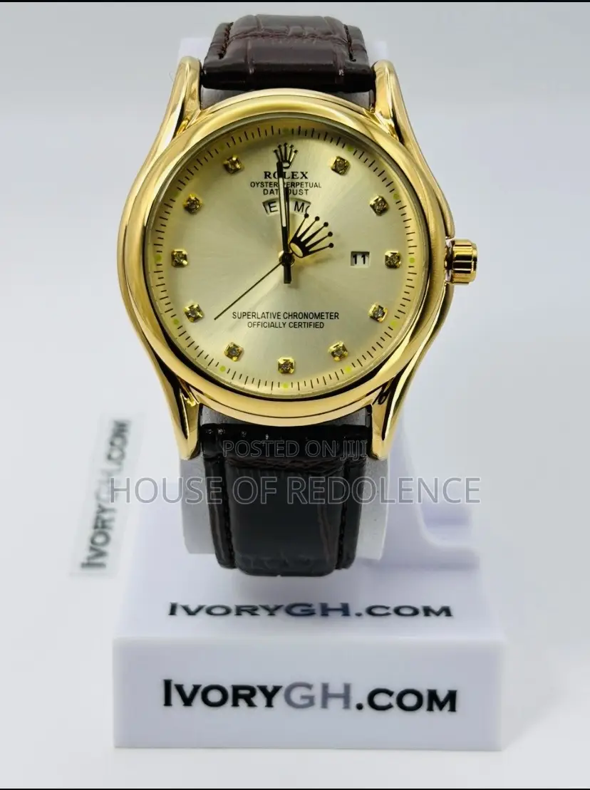 High Quality Rolex Leather Watch