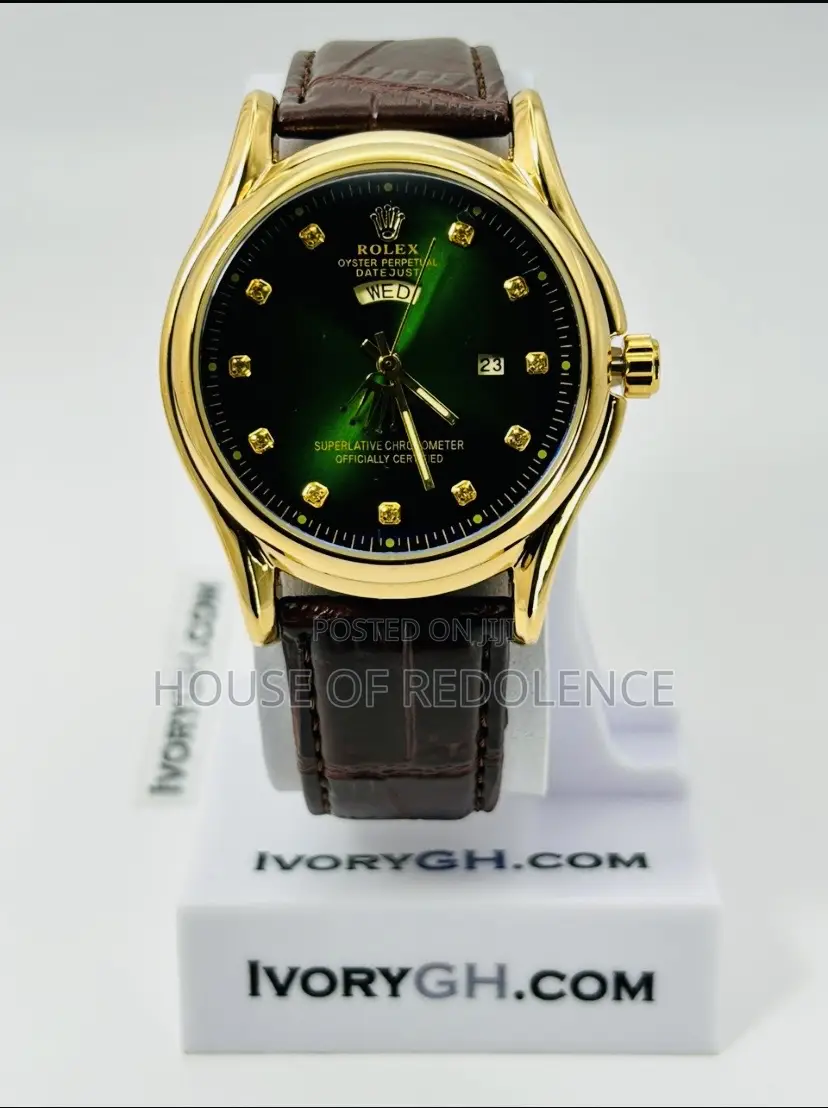 High Quality Rolex Leather Watch