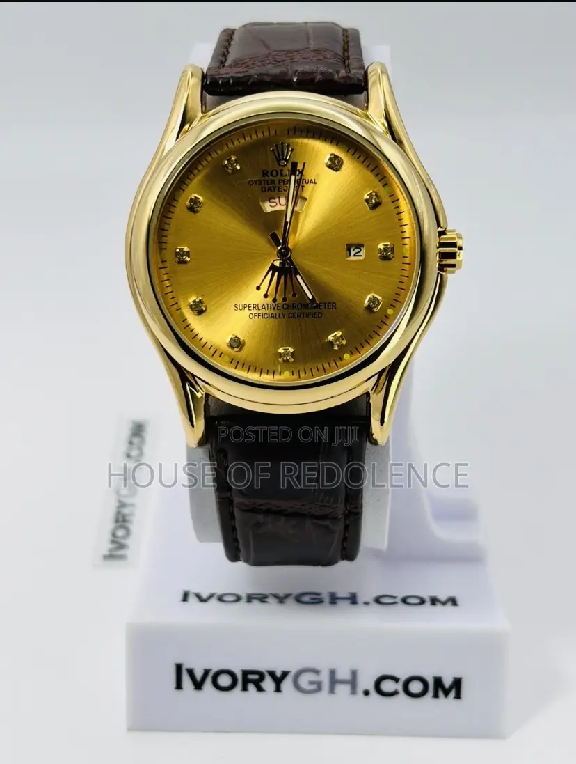High Quality Rolex Leather Watch