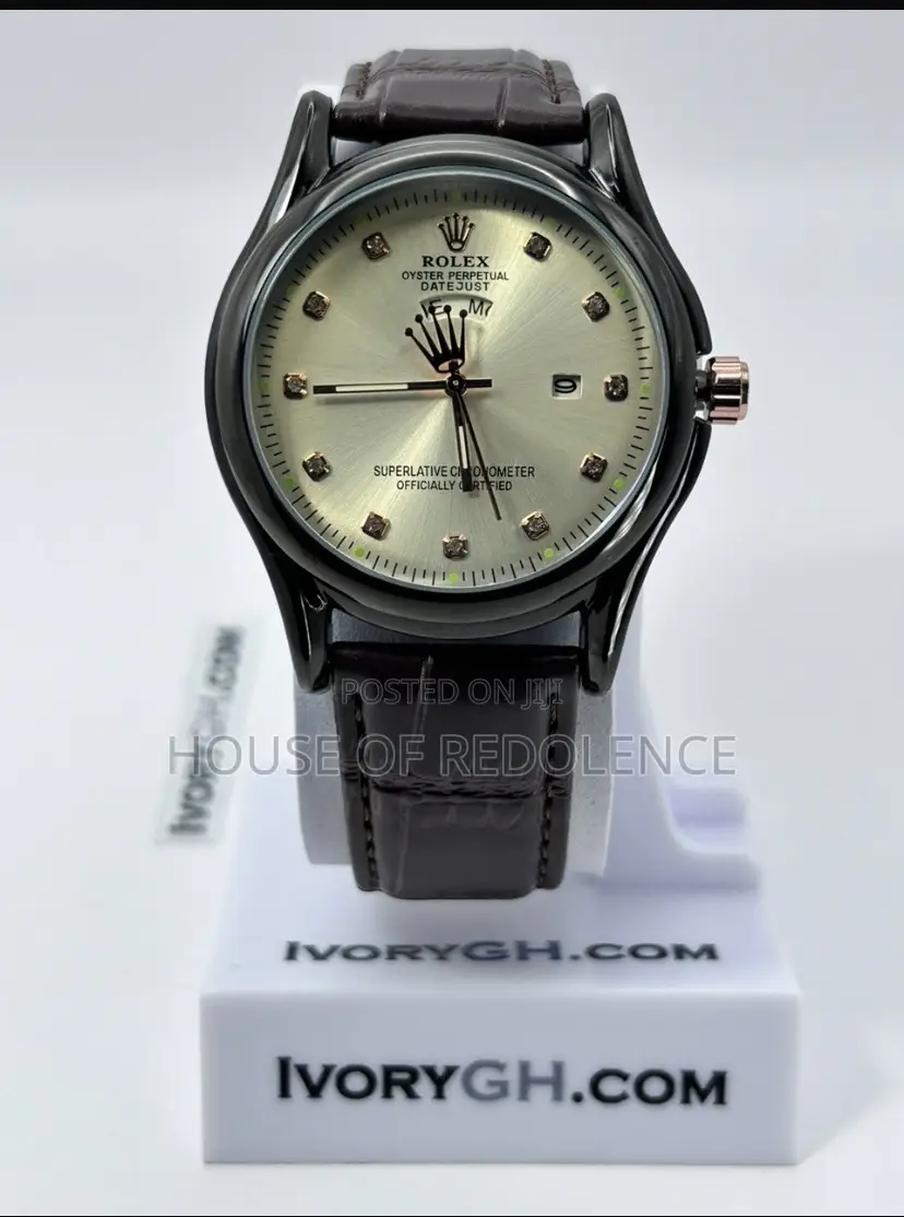 High Quality Rolex Leather Watch