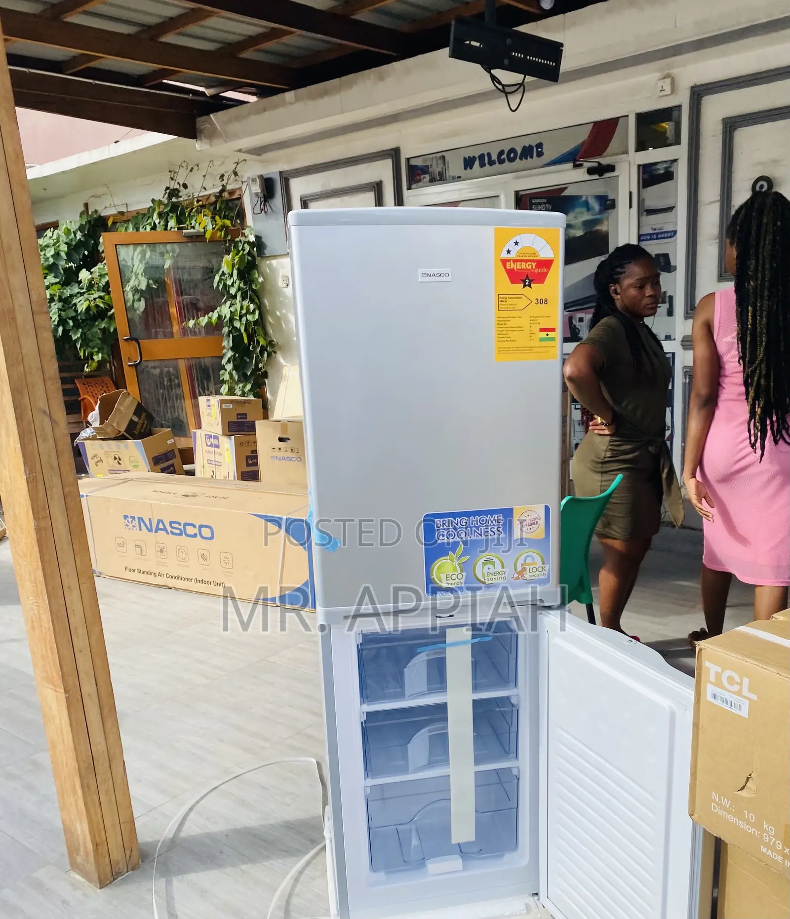 Nasco Nasd2-20fl 158ltrs Bottom Freezer Electric Fridge.
