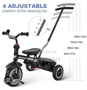 Besrey 8 in 1 Kids Tricycle Stroller, With Push Handle.