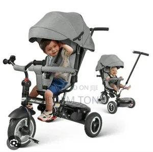Besrey 8 in 1 Kids Tricycle Stroller, With Push Handle.