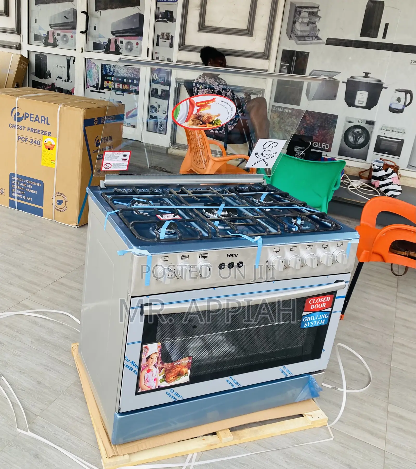 Buy Ferre 5 Gas Burner With Oven and Grill(60x90 Cm)Gray 