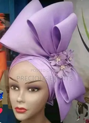 Lilac, ,Green, and Black Turbans.
